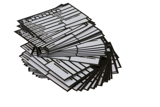 Alpha Precision Load Data Stickers 100-pack, reloading label sheets