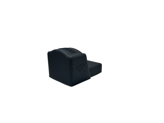 CANiK MO2 optic cover fitted over MECANIK MO2 red dot sight, black polymer, side view