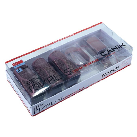 CANiK Rival-S custom colour pack in bronze, accessory components arranged