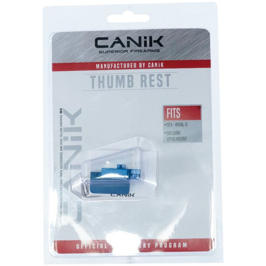 Canik Aluminum Thumb Rest - Blue RRP $99