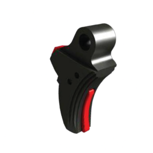 Canik aluminum diamond pattern flat trigger assembly, flat-face serrated shoe