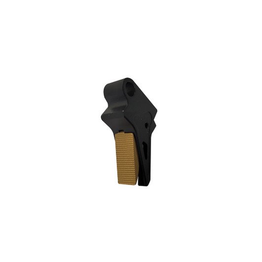 CANiK Enhanced 90° lightened aluminium flat trigger assembly, FDE finish, diamond pattern face