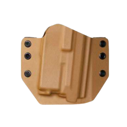 CANiK Kydex holster OWB right hand FDE for TP9 Elite/DA/METE SF with Olight PL Mini 2, side view