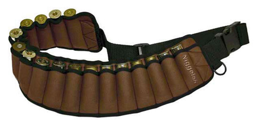 Niggeloh neoprene shotshell belt, brown