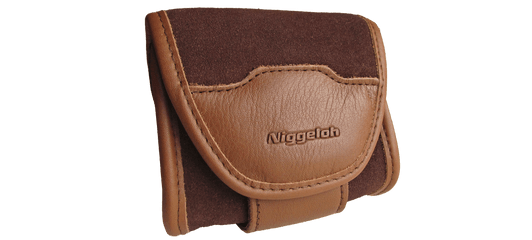 Niggeloh All-In-One Case, Genuine Leather Brown, 8 x Shotshell, side view