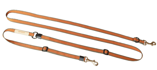 Niggeloh Shoulder Leash DeLuxe, orange-olive, 15 mm adjustable strap
