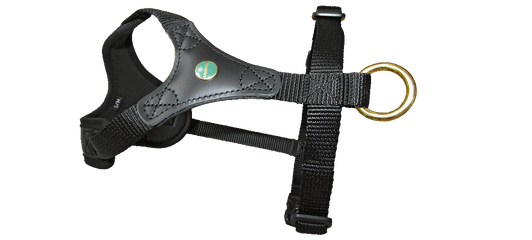 Niggeloh Follow START dog harness, Black-Black, size S/M, front view