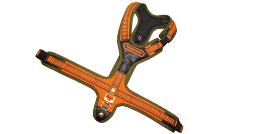 Niggeloh Follow Blood Tracker harness, orange-olive, size M, 3 quick-release snaps