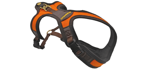 Niggeloh Follow Light tracking harness, orange-brown, Size S, side view