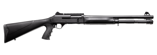 AKSA SP4 straight-pull shotgun with black tactical stock and M-LOK handguard