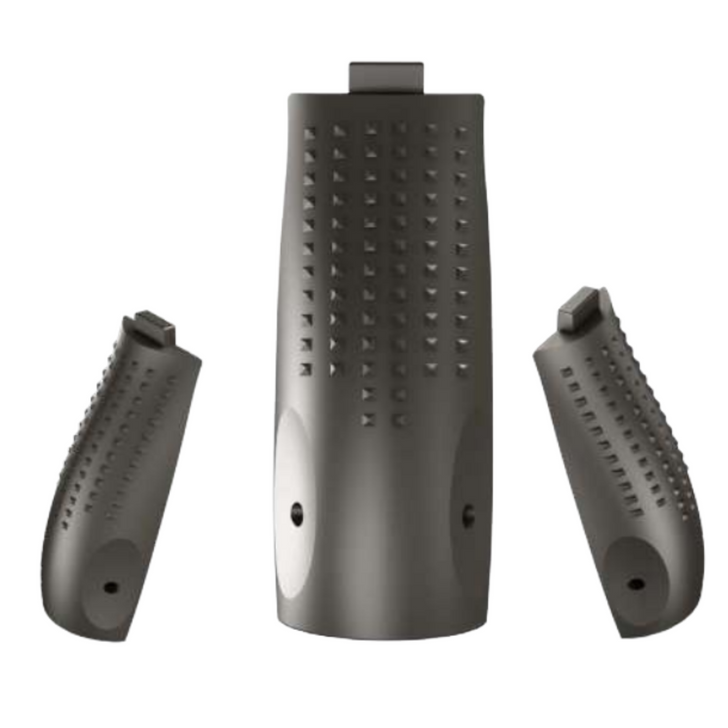 Canik compact aluminium backstrap, small size, black finish, textured rear grip insert