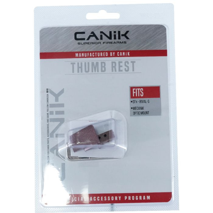 CANiK aluminium thumb rest, light bronze finish