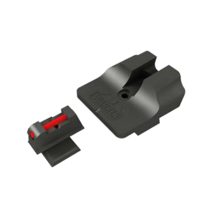 CANiK sight set, steel front and rear iron sights, close-up view