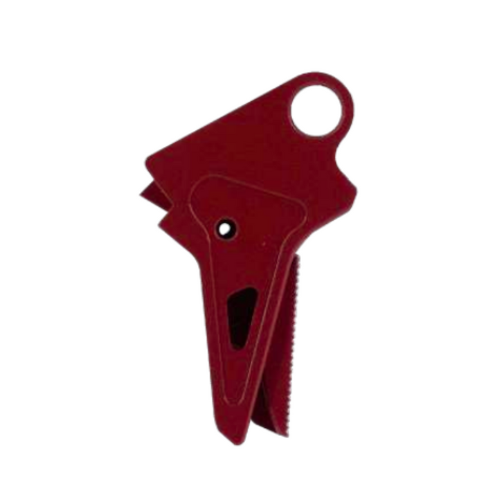 CANiK Enhanced 90° lightened aluminium flat trigger assembly in red finish