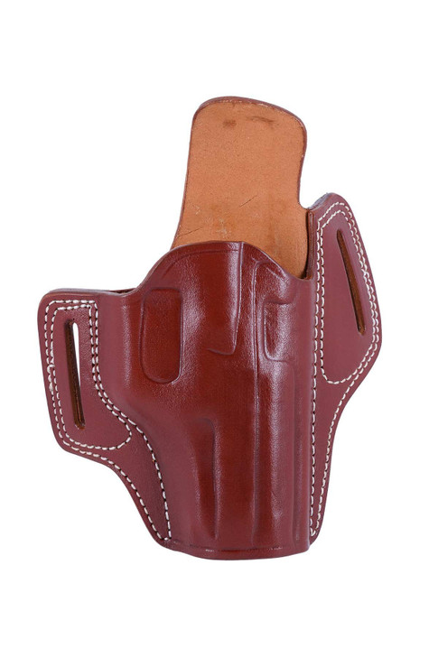 CANiK Sport Butterfly leather holster in brown, belt holster side view