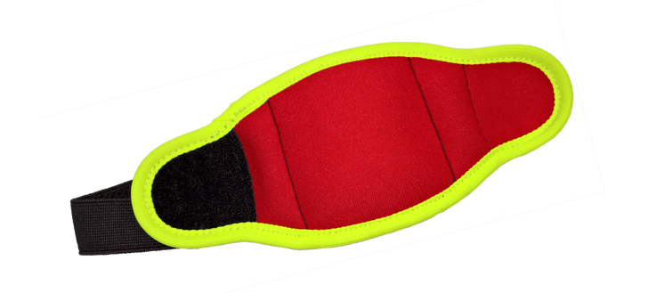 Niggeloh GPS-Tracker Bag, neoprene yellow-red, front view