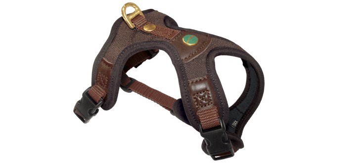 Niggeloh Follow Light tracking harness, brown, Size XS, side view