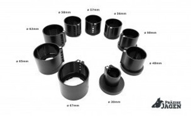 Precise Hunting Base Clamp 65 mm scope objective mount with bayonet front