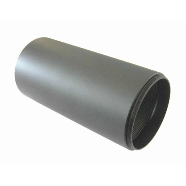 Delta 56mm sun shader for STRYKER HD riflescope, black finish, front view