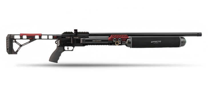 Effecto - Spark CR 700 PCP Air Rifle - 0.357 Cal. - Red - 60cm Barrel - RRP $1949