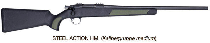 Steel-Action HM - Medium Straight Pull Rifle 6.5x55, 270, 7 x 64, 30/06, 8 x 57IS, 9.3 x 62 - RRP $4599