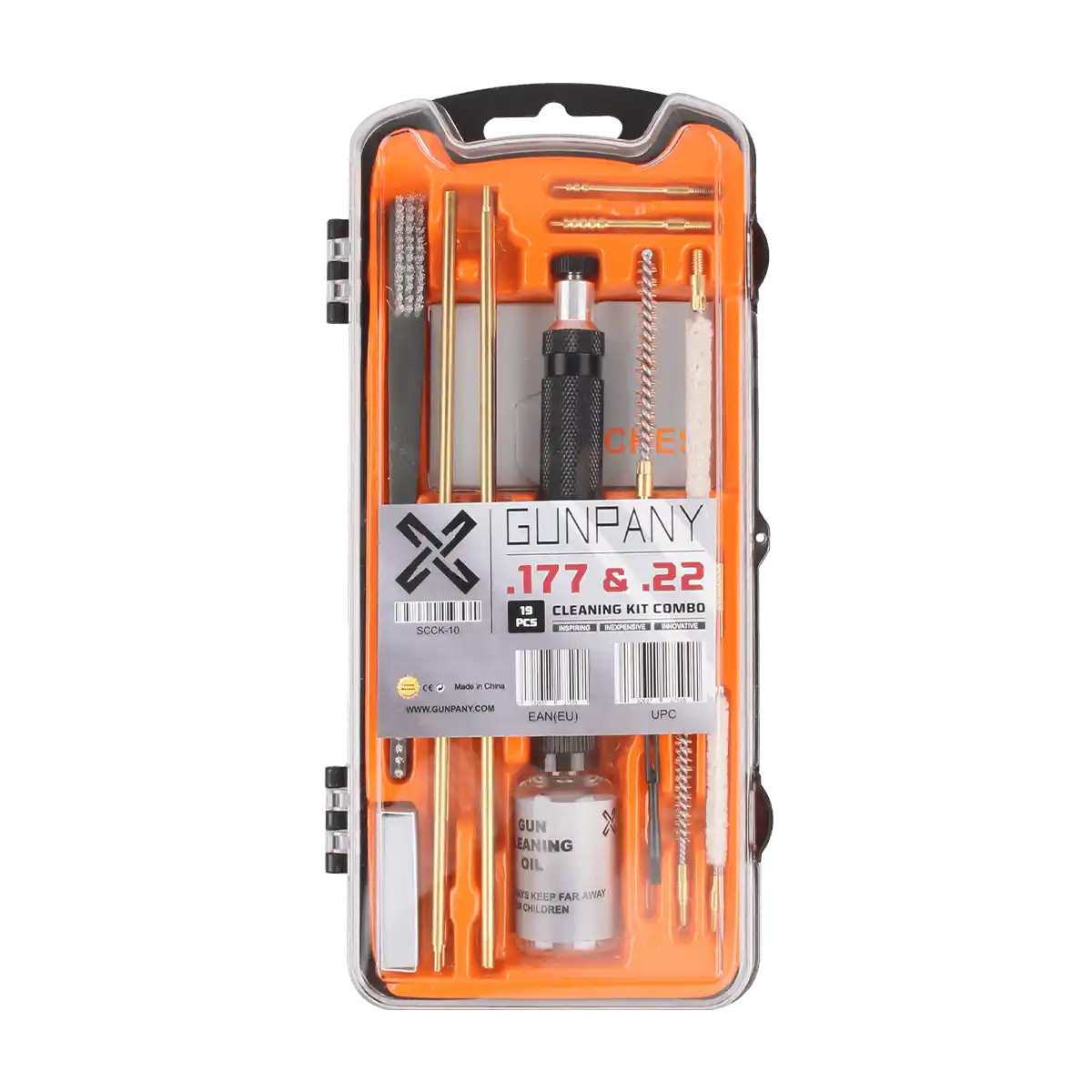 Vector Optics .177/.22 Airgun Cleaning Kit – 19-Piece Set with