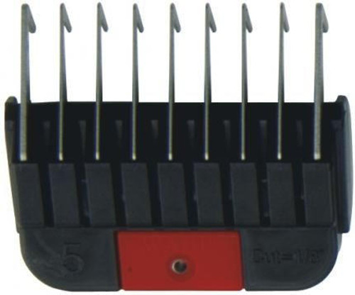  WAHL CLIPPER COMB #5 STAINLESS UNIVERSAL SINGLE 1/8" RED 