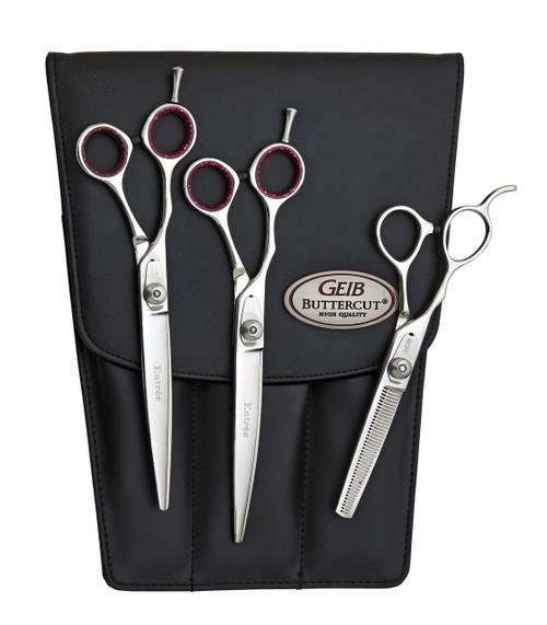 Geib Entrée Blue Titan Shears - Curve Right - Lynn Professional