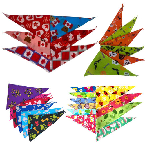 Cozymo BANDANAS HEMMED (72 PACK) MIXED SIZES 
