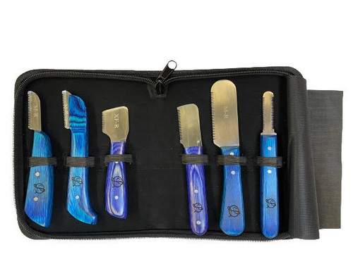  Sophia Set of 6 Stripping Knives - Blue 