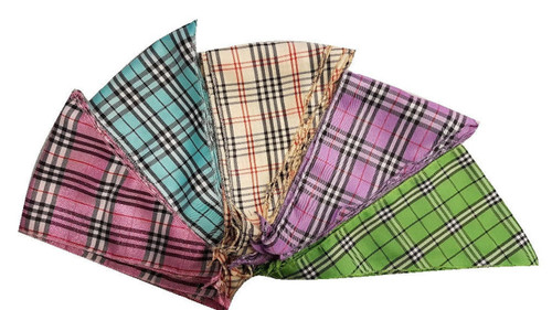  Cozymo Bandanas Plaid (72 Pack) - Mixed Sizes 