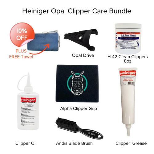 Heiniger Opal Clipper Care Bundle - Save 10% + Free Towel 