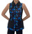 Lynn Apparel Sleeveless Blue Pawprint Grooming Jacket 