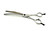 Zolitta Storm 7" Curved 26T Chunkers, stainless steel hair thinning scissors with curved blades and black finger grips.