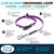 Xylo Clip-N-Grip Slip Loop, purple dog grooming collar with a quick release clip and 360° swivel clip for dog grooming and control.