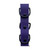 Jigsew 1" Biothane Extender, dark purple biothane strap with black metal D-ring connectors.