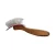 Artero Simba – Curved Slicker Brush (Pink), a grooming tool with a curved metal bristle head and a wooden handle for pet grooming.