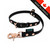 Xylo Noir Clip-N-Grip Slip Loop, black leather pet collar with rose gold metal hardware and adjustable strap.