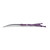 FurHQ Razor Edge - 6.5” Curved Teflon Shears, professional hair cutting scissors with curved blades and purple handles.