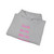 Hoodie — "Bath. Blow. Brush. Repeat." Pink Text Relaxed Hooded Sweatshirt, folded in light gray fabric with pink lettering.
