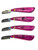  Sophia Set of 4 Folding Knives - RH Pink 