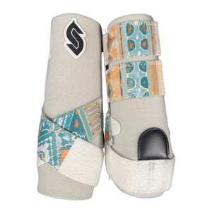 RTS Front Medium Sports Support in White with L79 Terracotta Navajo RTS Front Medium Sports Support in White with L79 Terracotta Navajo
