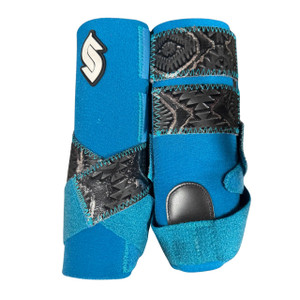 RTS Front Medium Sports Support in Turquoise with L27 Black & Silver Aztec RTS Front Medium Sports Support in Turquoise with L27 Black & Silver Aztec