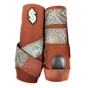 RTS Front Medium Sports Support in Chestnut with L77 London Sky Aztec RTS Front Medium Sports Support in Chestnut with L77 London Sky Aztec