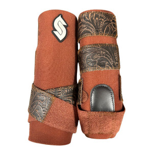 RTS Front Medium Sports Support in Chestnut with L75 Floral Chickory RTS Front Medium Sports Support in Chestnut with L75 Floral Chickory