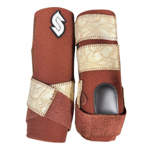 RTS Front Medium Sports Support in Chestnut with L76 Vanilla Roses RTS Front Medium Sports Support in Chestnut with L76 Vanilla Roses