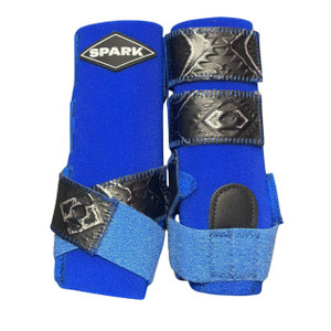 RTS Ltd ED LOGO Front Medium Sports Support in Royal Blue with L27 Black & Silver Aztec