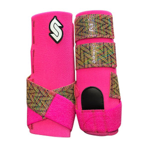 RTS Front Medium Sports Support in Pink with ***discontinued*** Mustard Serape