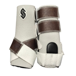 RTS Front Medium Sports Support in White with Cafe Floral