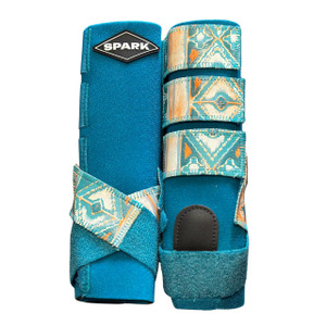 RTS LTD ED LOGO Rear Medium Sports Support in Turquoise with L79 Terracotta Navajo